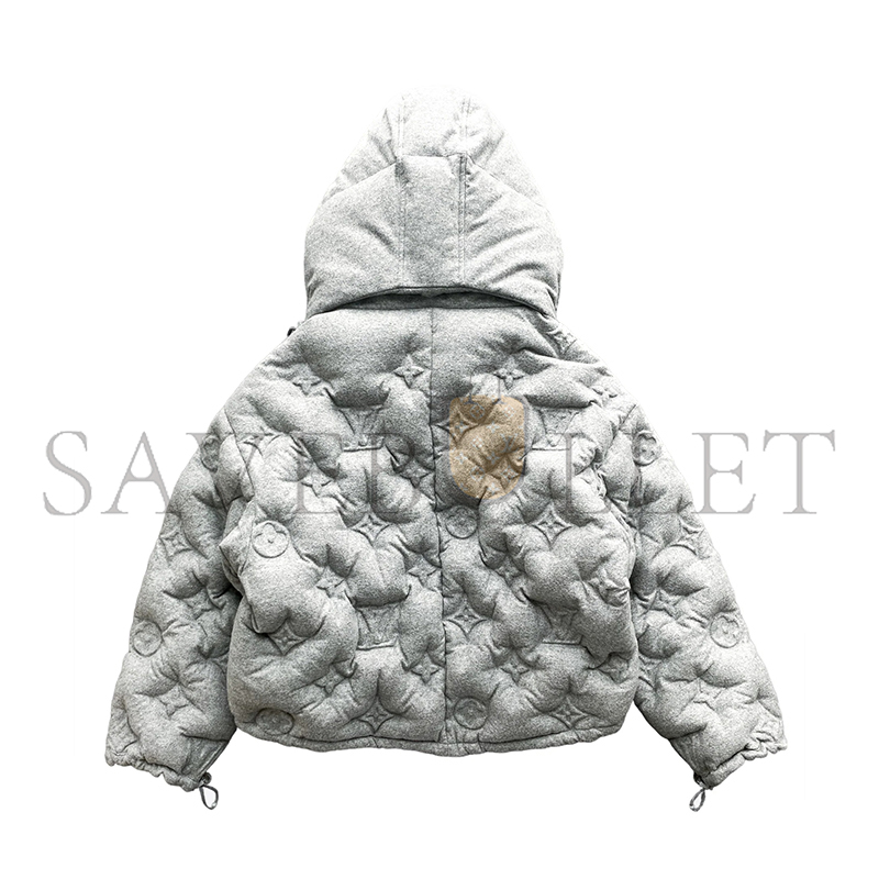 LOUIS VUITTON GREY MONOGRAM PUFFER JACKET